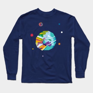 Earth vs Coronavirus Long Sleeve T-Shirt